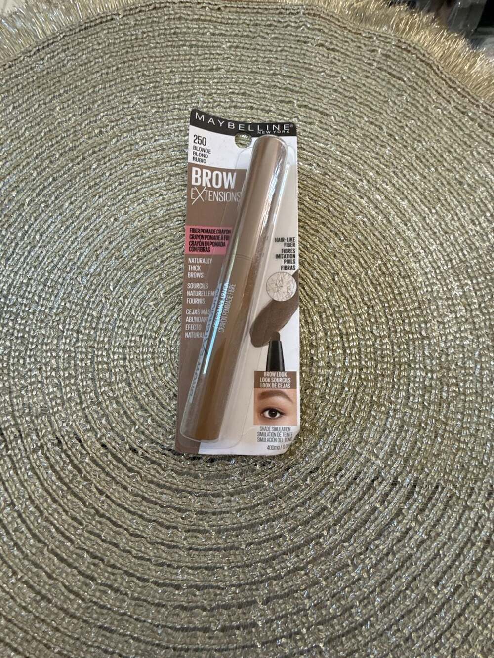 Maybelline Brow Extensions Fiber Pomade Crayon 250 Blonde New